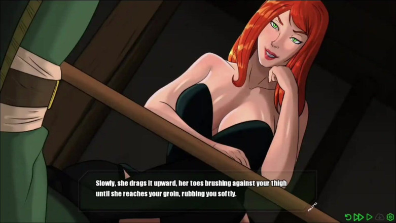 Xr Gamer: Mary Jane își freacă piciorul pe pula monstruoasă a lui Doom în...
