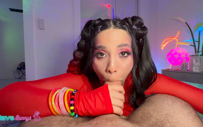 Rave Bunnys: Red Bows, Glitter Freckles Gigi Star Owns the Blacklit Room...