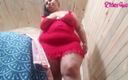 Riderqueen BBW Step Mom Latina Ebony: Beautiful Hortwife Wears Red Babydoll