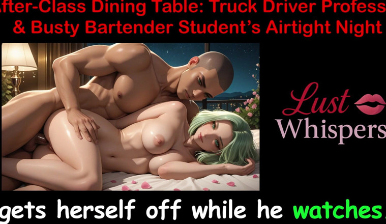 LustWhispers: English Audio Sex Story - After-class Dining Table: Truck Driver Professor &amp;...