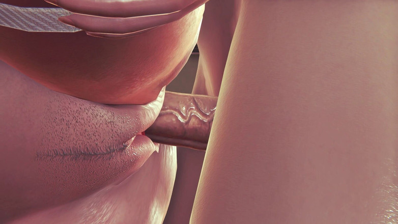 Joas22222: 3D 成人金发女郎被粗暴的传教士肛交 - 第一人称视角办公桌性爱和射精从她的大屁股滴落！