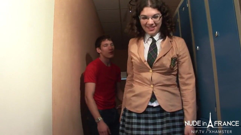 Nude in France: Young french catholic college girl gets sodomized with cum to...