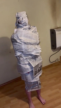 Newspaper Fetish - Wrapping Me in Newspaper