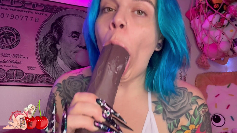 CherryBombBomb: Pelacur deepthroat Asmr basah meludah penyayang