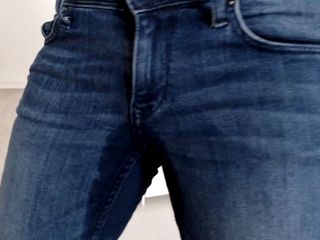 Dream Factory: Jeans wetting closeup