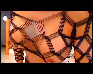 Java Consulting: Erotic babe shows her body in fishnets
