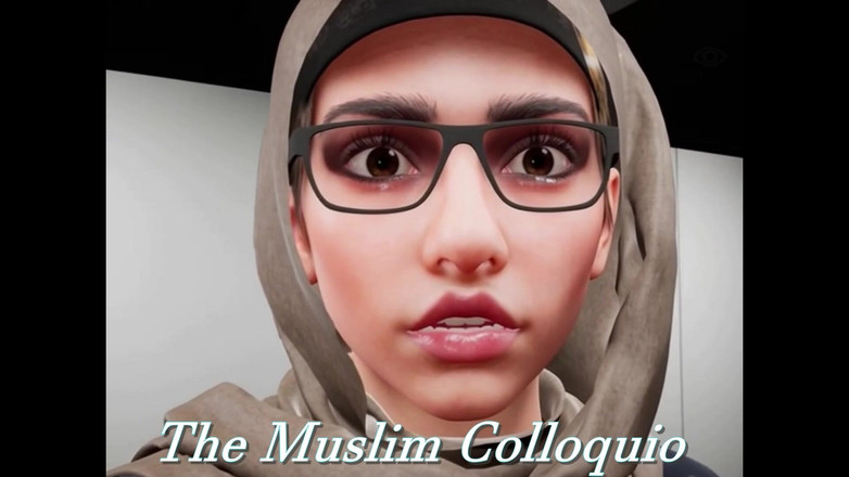 Denis animation: Interview mit muslimischem Mädchen mit Hijab