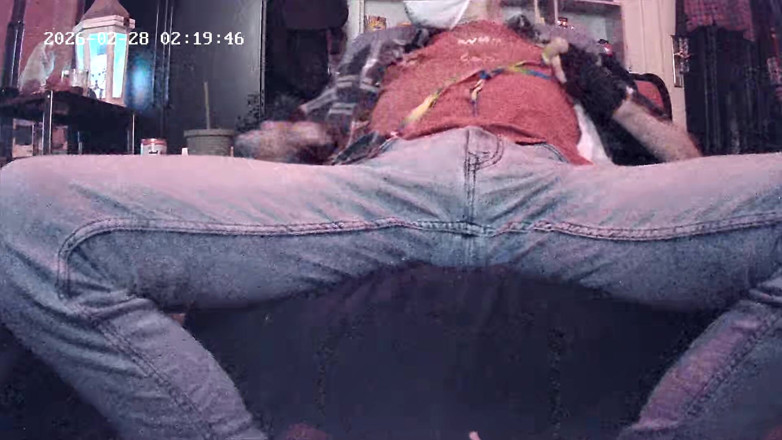 JeansdadXL: Stepdaddys jeans dehnt sich mit nippelspiel
