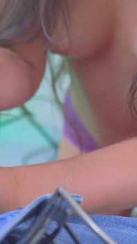 Sensual Mouth Game with Masked Latina - HD Close-up