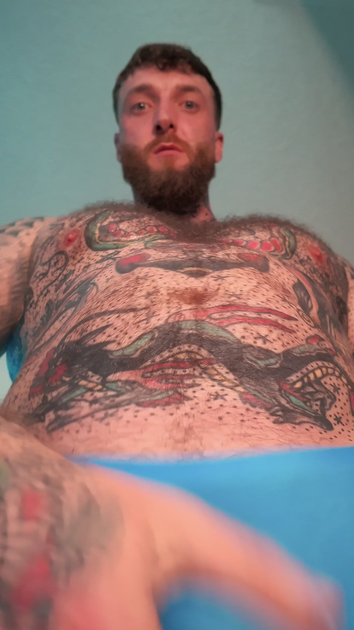 Tattooed Dom: Tattooed Dom Worship Cumshot POV