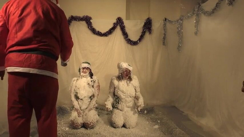 Gunked up girls: Christmas elves Lola and Jodie snow