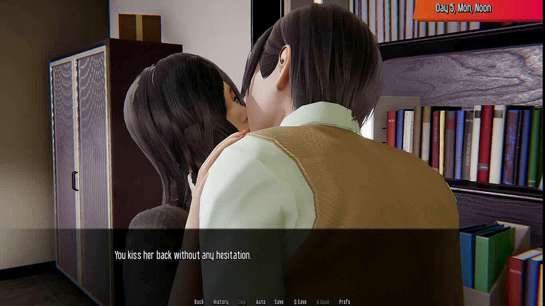 Dirty GamesXxX: Zimmermädchen und mädchen: ein kuss von der sekretärin im büro-ep6