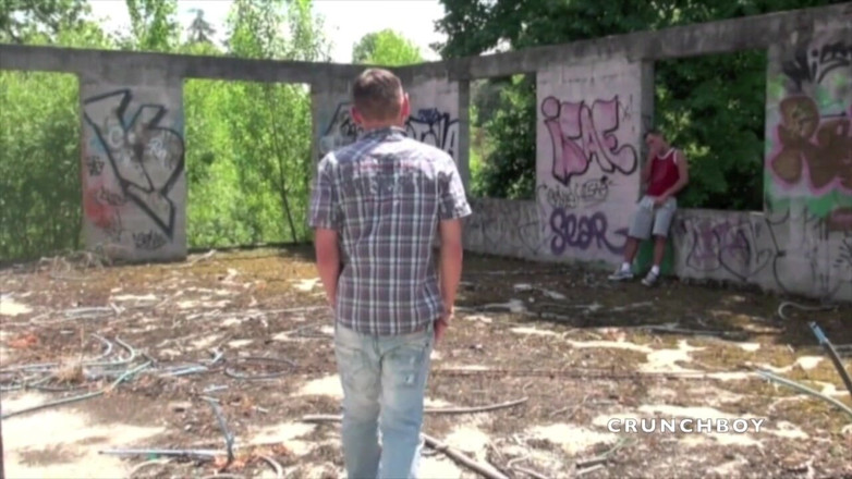 Crunch Boy: Nick fucked by Anthony in exhib outdoor place hot