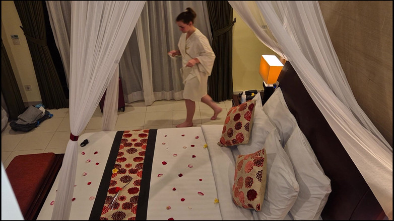 Mr D and Miss C: Blessing Our Honeymoon Bed and Enjoying the Roses