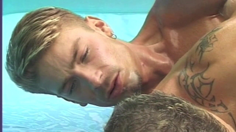 Young straight boy masturbation: Muscle straight boy fucking in the swimming pool