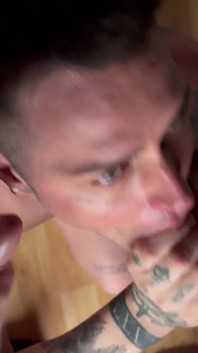 Rough Raw Bareback Threesome with Two Hung Tops