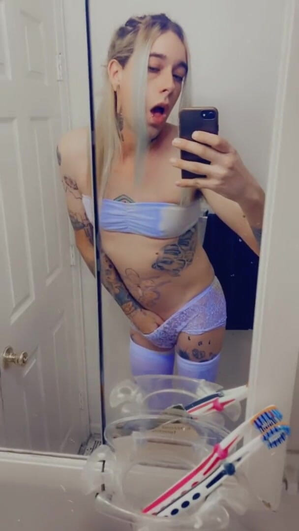 CarmenMelatonin: White bikini lingerie stockings slut