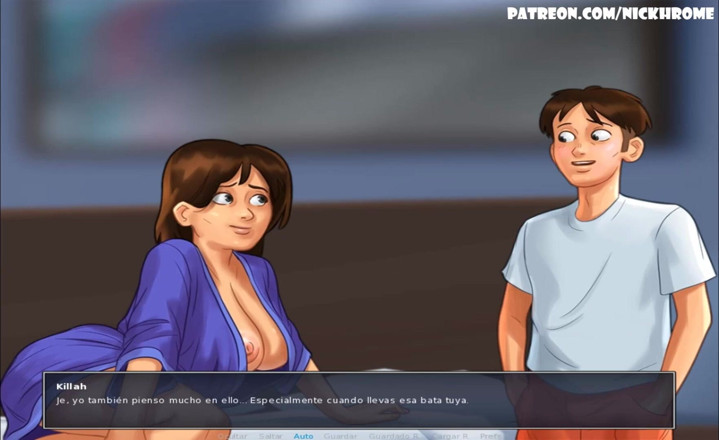 Cartoon Universal: Summertime saga part 42 - Cum on step mom boobs (Espanol sub)