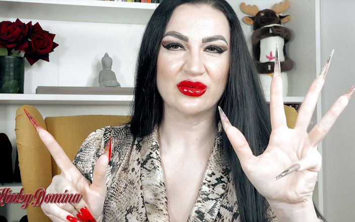Kinky Domina Christine queen of nails: Romanian teacher charms you with her red lipstick