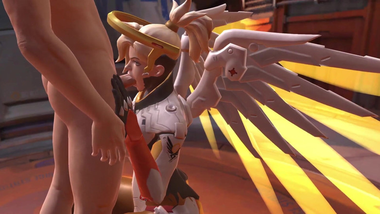 Wraith ward: Mercy blowjob. Overwatch parody
