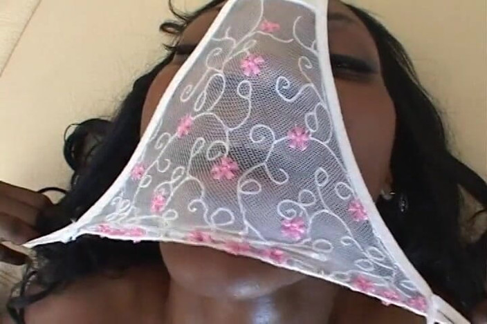 Bestofretro: Ebony babe gags on a huge cock while she rides...