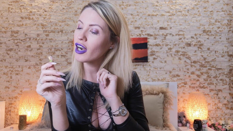 Erotic Tanya: Giantess making you her fart inhaling slave