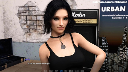 Visual Novels: Bli en rockstjärna - del 25 - mörkhårig tjej som håller ett gitarrfodral