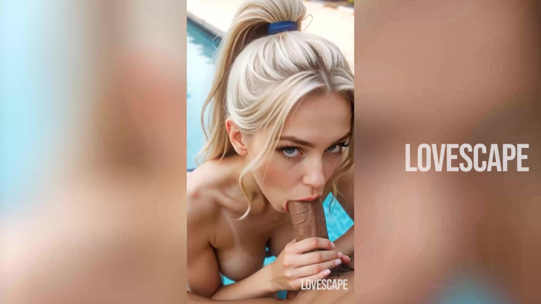 Lovescape: プールの男が浮気する主婦を生で抱く、夫が仕事中