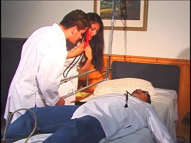 Cumming Soon: Horny brunette nurse gives doctor a good suck before he...