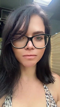 Selfie Video Smoking in Glasses