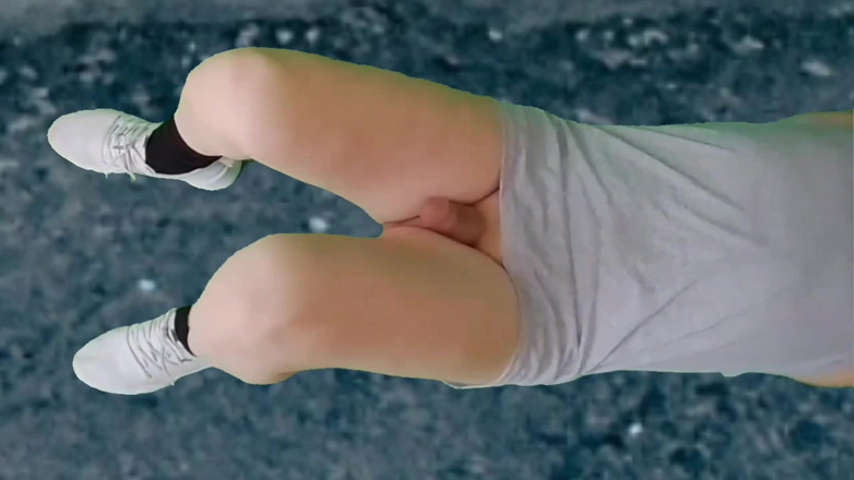 Kitty_Cross: 1 Lay Down on Asphalt Booty Cutie Femboy