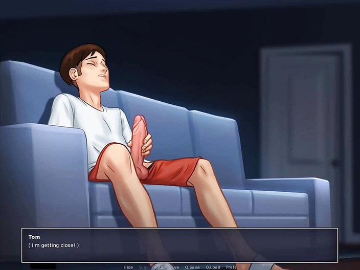 Dirty GamesXxX: Summertime saga：继母发现她的继子在客厅里看色情片 第101集