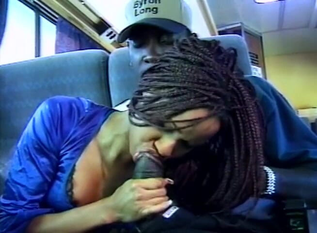 Black Jass: Hairy ebony babe gets anally plowed in the bus