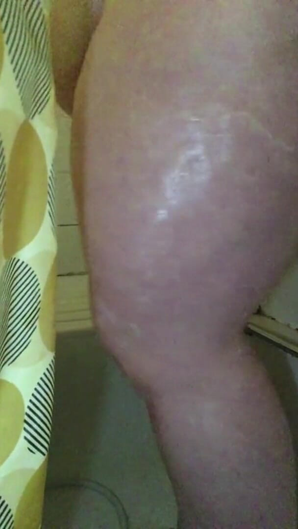 Real homemade BBW BBC porn: Bbwbootyful sucking my 12inch dildo in shower fucking my soaping pussy