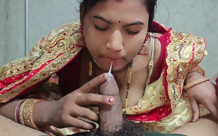 Bangala bhabhi: Лижет сперму во рту