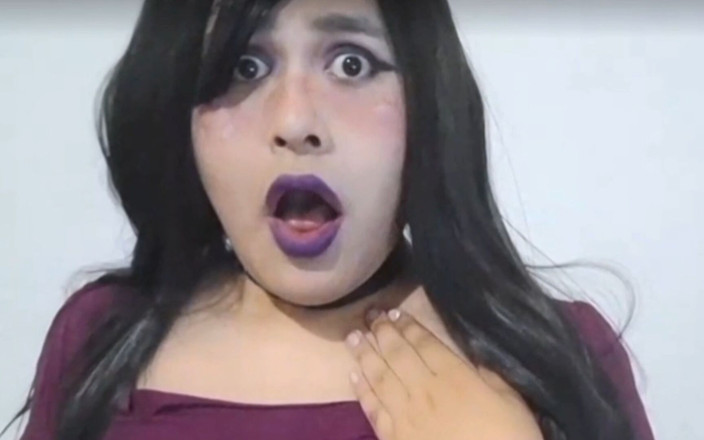 fermerino: Awek transeksual goth comel versi penuh membuat ahegao dan menjilat...