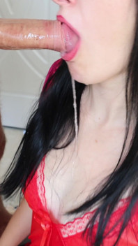Homemade. Cum in Throat of a Sexy Girl