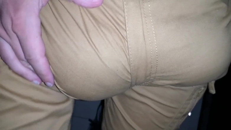 Monster_Meat_: Showing bulge in glory hole at bar