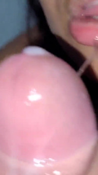 The Best Blowjob in the World My Stepsister Gives Me Camera Close up Playing with the Tongue