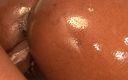 Hand Lotion Studios: Ebony milf gets load of cum on pussy after hardly...