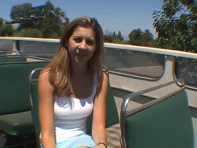 Outdoor pervs: Fit teen plugs all her own holes