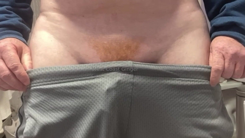 West Coast Ginger: Ginger Cock Pops Out of Shorts