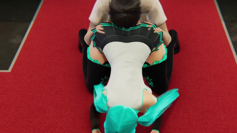 Wraith ward: Miku gets her boobs massaged, her ass licking and a...