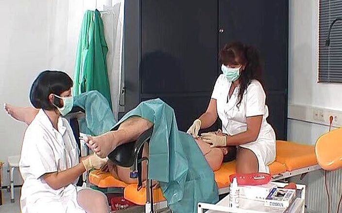 Rubber & Clinic Studio - 1ATOYS: CBT and Nipple Punishment - Two Nurses