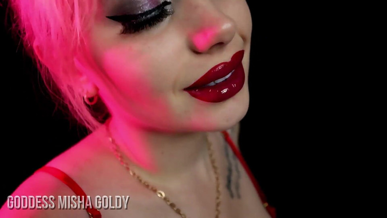 Goddess Misha Goldy: Lips addiction training! Become totally brain washed! Goon &amp; jerk 1