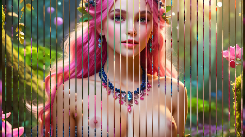 LustRender: बिलबेरी के साथ सुंदर बड़े स्तनों वाली नग्न योगिनी लड़की