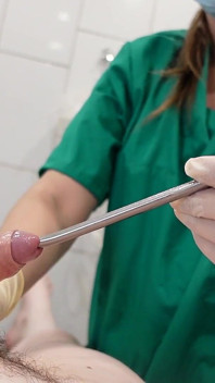 Sounding with Handjob Patients POV