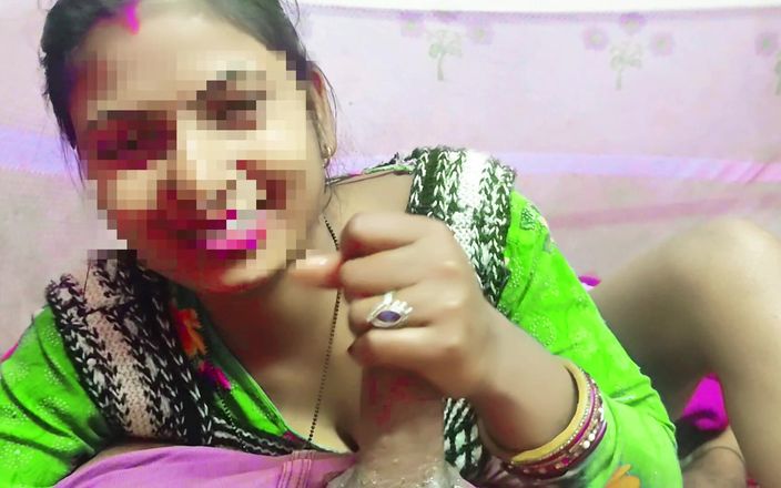 Bangala bhabhi: 口の中で激しくイク、硬い精子を食べる
