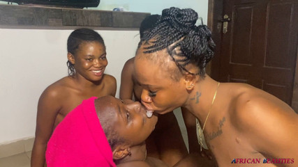 African Beauties: Spinach Happily Receiving Spit and Piss From Her Friends