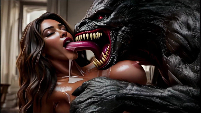 Ai Babes (Trans): Asmr - potwór na dziewczynie akcja języka